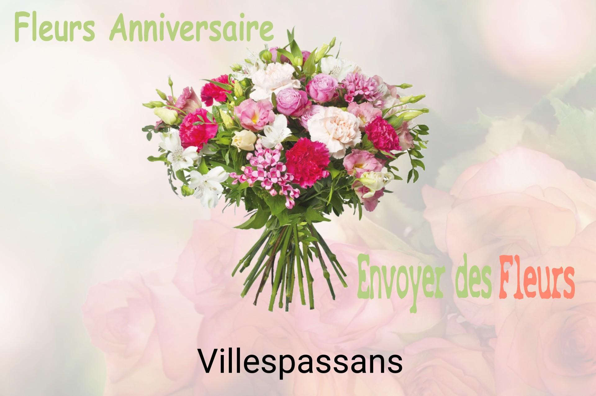 Bouquet de fleurs d’anniversaire livré à Villespassans